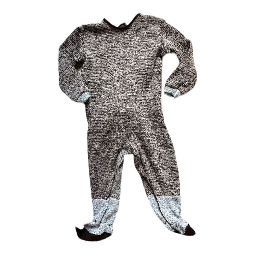 Infant Baby Boys Vintage Sock Monkey Halloween Costume Footie Pajamas - 18-24 mo